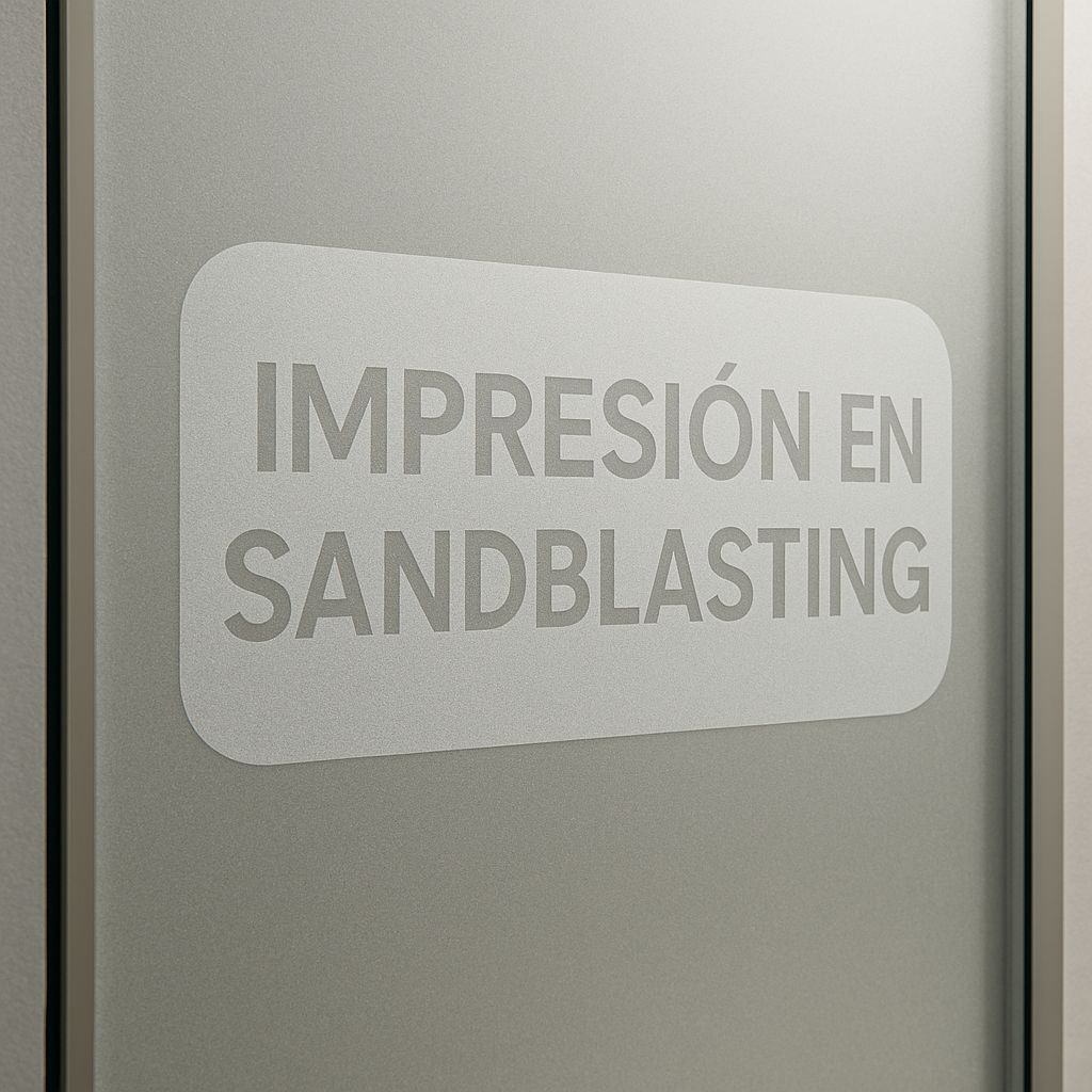 Impresión en Sandblasting