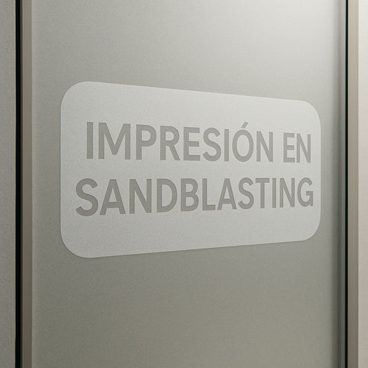 Impresión en Sandblasting