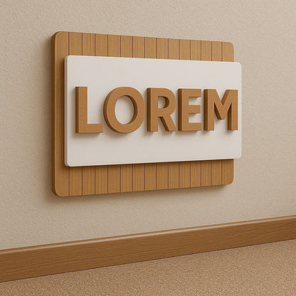 Aviso Letra a Letra en MDF con Base para Pared