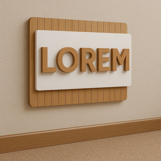 Aviso Letra a Letra en MDF con Base para Pared